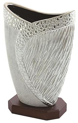 Art-Trophies AT11511 keramische trofee en glas, volwassenen, uniseks, zilver, 33 cm