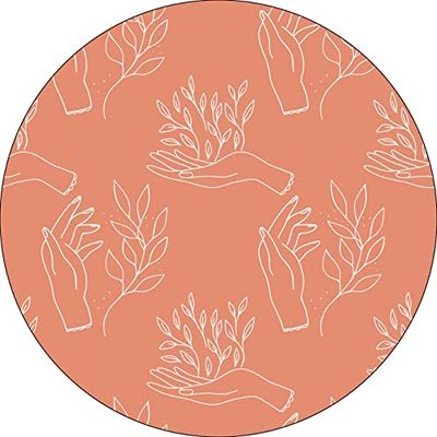 Bonateks, Round Digital Printed Mouse Pad, Non-Slip Base, for Office and Home, Diameter:22cm