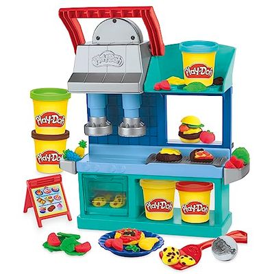Play-Doh Kitchen Creations, playset Ristorante degli chef in carriera, set da cucina a 2 lati, giocattolo prescolare da cucina per bambini e bambine dai 3 anni in su