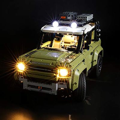 BRIKSMAX Led-verlichtingsset voor LEGO Technic Land Rover Defender, compatibel met LEGO 42110 bouwstenenmodel - exclusief de Lego-set..