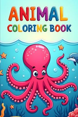 Minimalist Animal Coloring Book for Kids: Simple and Fun Black & White Animal Designs for Young Artists