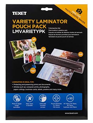 Texet - Láminas para plastificar fotos (50 unidades)