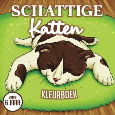 SCHATTIGE KATTEN: Kleurboek voor volwassenen en kinderen meisjes jongens van 6 jaar oud - schattige kat en kittens scènes realistisch boek - ontspannende anti -stress -tekeningen