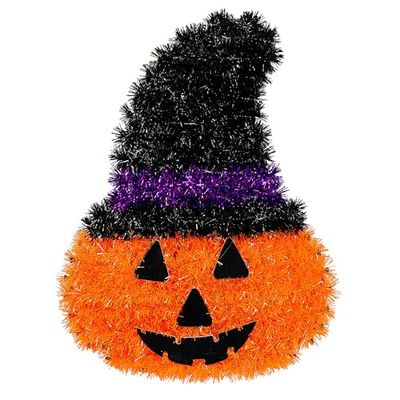 W WIDMANN MILANO Party Fashion - Halloween-decoratie van lametta, verschillende motieven, pompoen, geest, heksenhoed, wanddecoratie