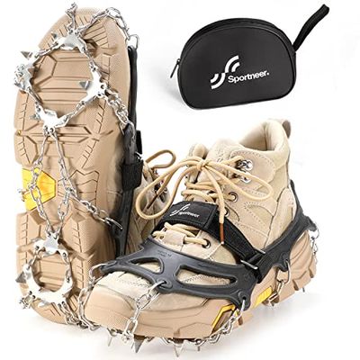 Sportneer Salewa Mtn Spike Crampon, uniseks, volwassenen,Uitrusting voor sneeuw ijsklimmen Klimschoenovertrek,Size M