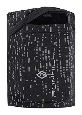 Ronhill Night Runner Stretch Arm Pocket, Tasca del Braccio Unisex-Adulto, Nero/Riflettente, M/L