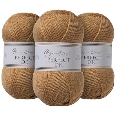 Utopia Crafts DK - Ovillo doble para tejer (3 unidades, 100 g)