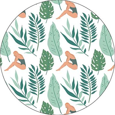 Bonateks, Ronde digitaal bedrukte muismat, antislip onderkant, voor kantoor en thuis, diameter: 22 cm