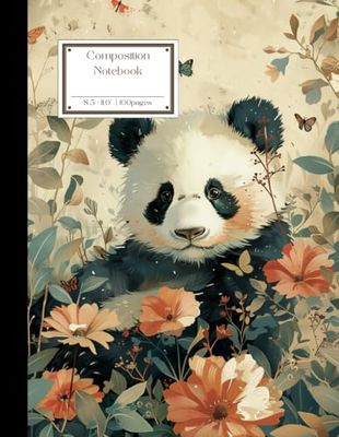 Cute Panda Art Composition Notebook for School and Work: Composition Note for Study Notes,Work Laptop,Creative Workspace,Entertainment Hub