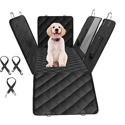 YSSOA Housse de siège de Voiture pour Chien pour siège arrière, hamac imperméable et antidérapant pour Animaux domestiques avec fenêtre en Maille et Poche de Rangement, Convient pour Voitures,