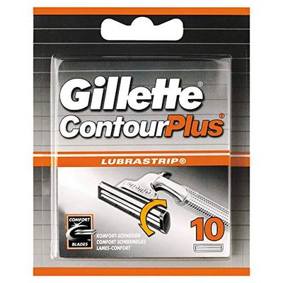Gillette Contour Plus Recarga de máquina de barbear para homem 10 peças sobressalentes