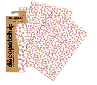 Decopatch papper No. 744 (rosa bär, 395 x 298 mm) 3-pack