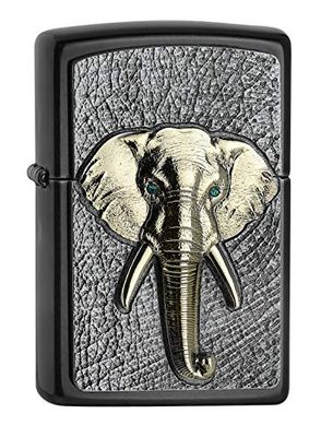 ZIPPO – Gray Dusk - Elefant Tri-Colour, Emblem – gasoline Windproof lighter, refillable, in gift box