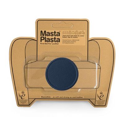 MastaPlasta Self-Adhesive Premium Leather Repair Patch - Navy Circle 5cm x 5cm (2in x 2in). Your Instant Leather Repair Kit for Sofas, Car Seats, Handbags, Jackets & DIY