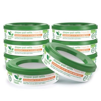 Nursery Fresh Substituição para cubos de fraldas Diaper Genie e Munchkin, 2,176 unidades, embalagem de 8