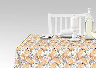 Doge Milano Nappe avec impression numérique, 100% Made in Italy Nappe antidérapante pour salle à manger, lavable et antitache, Modèle Hermes - Romblon, cm 180x140