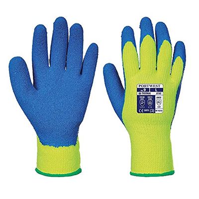 Portwest Kallgrepp handske - latex, färg: gul/blå, storlek: XXL, A145Y4RXXL