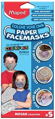 Maped Colour Your Own Lot de 5 masques de coloriage pour enfant