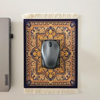Tapis de Souris Persan Jaune Or MuisMaatje (Tapis de Souris, Jaune Or, Rectangulaire, 5 millimètres, Caoutchouc, Fabric)