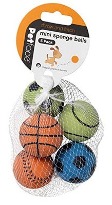 Petface Lot de 5 Mini Boules éponges