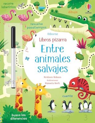 Entre animales salvajes (Libros pizarra con actividades)