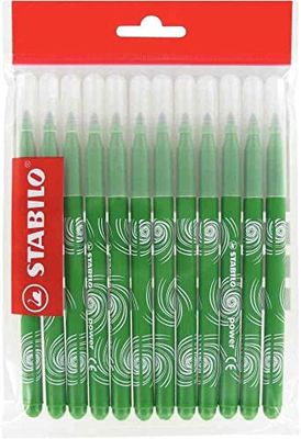 Filtpenna – STABILO power – 12-pack – grön