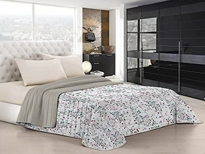 Italian Bed Linen Edredón de Verano “Fantasy”, Flor, Singolo