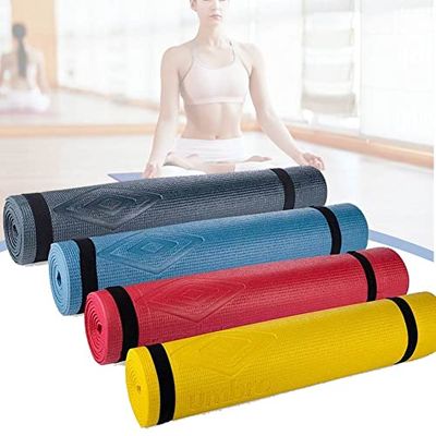 Antislip yogamat met hoge dichtheid, mat voor training, fitness, aerobic, fitnessstudio, gymnastiek met schouderriem, verschillende kleuren (175 x 60 cm)
