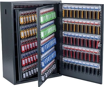Pavo - Sleutelkast/kast/haak voor 300 sleutels DELUXE, donkergrijs mat finish, Inclusief - 300 kleurrijke sleutelhangers, 8047239