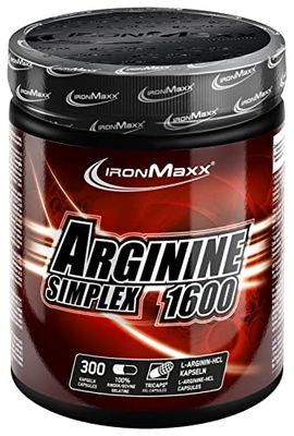 IronMaxx Arginine Simplex 1600 - Acide Aminé L-Arginine - 300 capsules XXL (tricapsules)