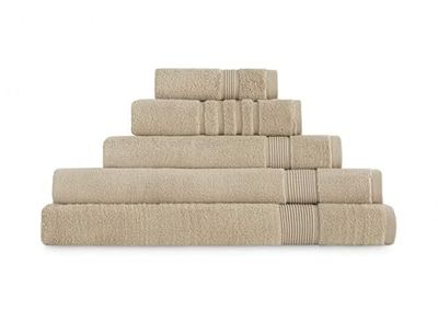 Abecé Casa Gamma Zero Twist 600 GR/M2 Serviette de Bain 100% Coton (Beige, Douche - 70 x 140 cm)