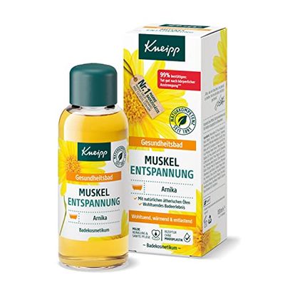 Kneipp Bagno Salute Rilassamento Muscolare - Olio da bagno con prezioso estratto di arnica e oli essenziali di Cabreuva, rosmarino e pinus Specie - rinvigorisce e fa bene dopo lo sforzo fisico - 100