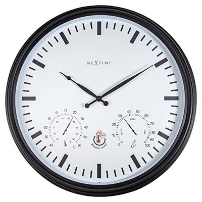Horloge de Station Météo Extérieure - Ø50.8CM - Plastique - Noir Sunflower