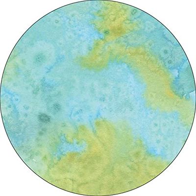 Bonateks, Ronde digitaal bedrukte muismat, antislip onderkant, voor kantoor en thuis, diameter: 22 cm