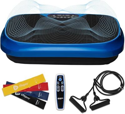 LifePro Vibrating Plate Exercise Machine for Home & Travel, Compact Full Body Vibration Plate for Weight Loss, Muscle Recovery, Toning & Fitness, 118 kg Capacity