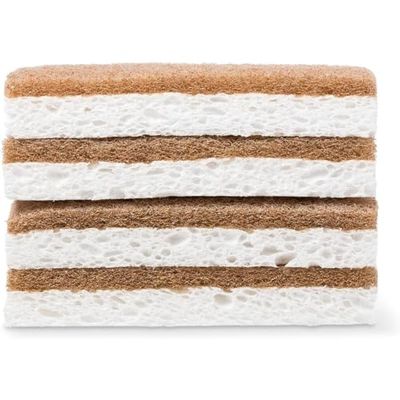 Full Circle Walnut Scrubber Sponges, Non-Scratch