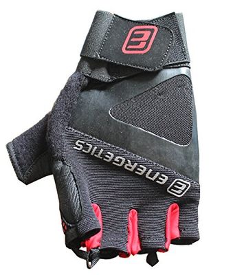 ENERGETICS Training 510 Guantes, Unisex Adulto, Negro/Rojo, M