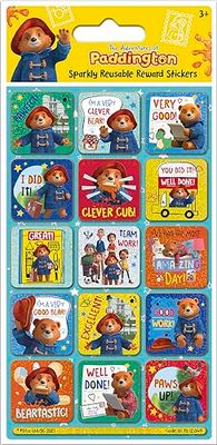 Paper Projects The Adventures of Paddington Sparkly Reward Stickers | Official Licensed Product | Reusable on Non-Porous Surfaces, 19.5cm x 9.5cm