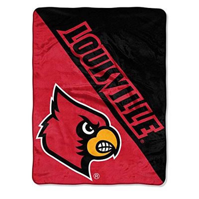 Northwest NCAA Louisville Cardinals Unisex-Adult Micro Raschel Throw Blanket, 46" x 60", Halftone