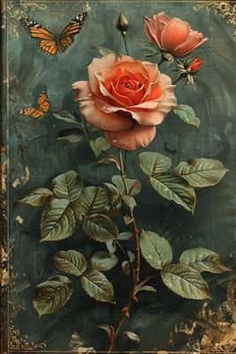 Vintage Rose Journal