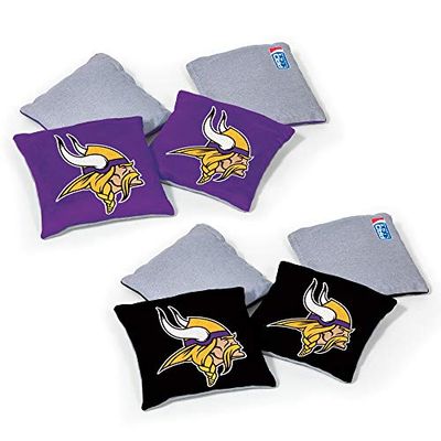 Wild Sports NFL Minnesota Vikings 8pk dubbelzijdige zitzakken, teamkleur
