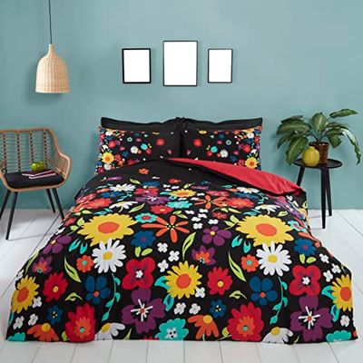 Rapport Home Rapport Brighton Bloemen Eenpersoons Dekbedovertrek Bed Quilt Set, Veelkleurig, Polykatoen