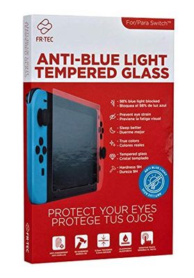 FRTEC - Protection d'écran en Verre Trempé Anti-Lumière Bleue Compatible avec Nintendo Switch