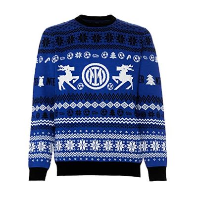 Inter Pull de Noël Mixte Enfant, Noir,Taille L