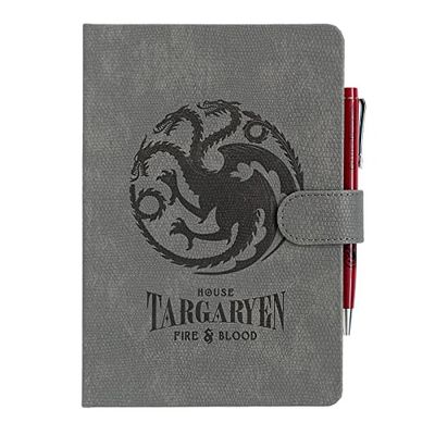 Grupo Erik Cuaderno Juego de Tronos Casa Targaryen con boligrafo - Cuaderno A5 Premium - Cuaderno hojas blancas - Cuaderno punteado - Libreta A5 hojas blancas / Cuaderno notas - Bloc de notas A5