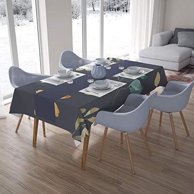 Bonamaison Tafelkleed, Anti-Mold, Sneldrogend, Waterdicht, 100% Polyester Tafellaken, Willekeurig patroon, 140 x 200 Cm - Ontworpen en Vervaardigd in Turkije
