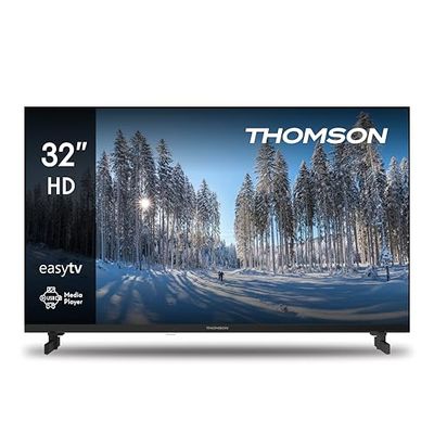 THOMSON 32 Inch (81 cm) LED HD Easy TV – Nee Smart – Hotel Mode, USB, HDMI, Triple-Tuner (Kabel/Satelliet/Antenne), AV IN, CI+, A+ Paneel – 32HD2S13