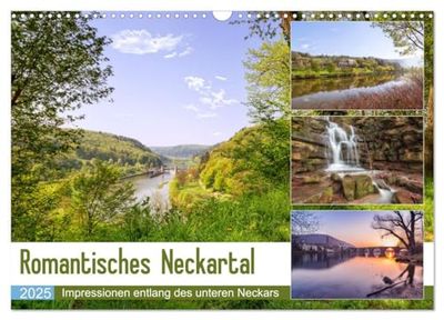 Romantisches Neckartal (Wandkalender 2025 DIN A3 quer), CALVENDO Monatskalender: Impressionen entlang des unteren Neckars