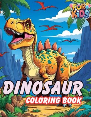 Dinosaur Coloring Book: 80 Pages of Easy, Adorable Dinosaur Designs for Creative Kids – Colorful Adventure