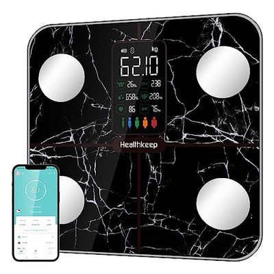 Kroppsfettvåg personvåg, våg, personer med kroppsfett och muskelmassa 15 kroppsdata kroppsvåg med kroppsfettanalys, personvåg digital testvinnare, smart våg med app, stor display